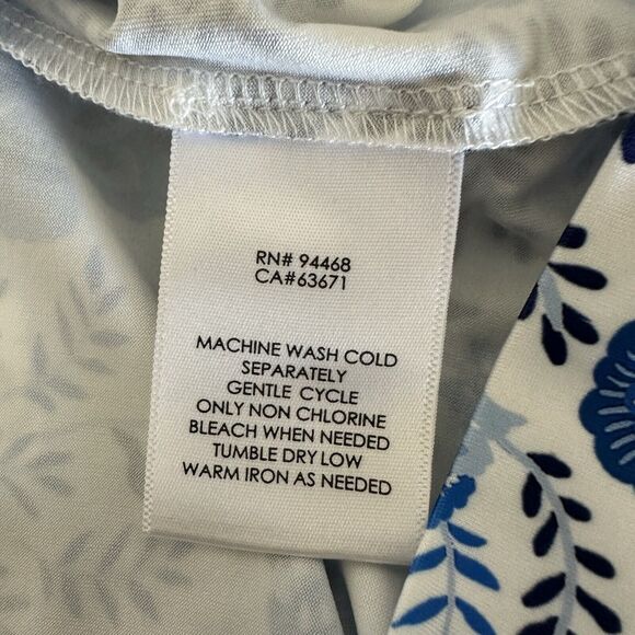 Stella Parker Top Women Size XXL Blue Floral 1/4 Zip Pullover Active UPF 50 Golf - Picture 10 of 11